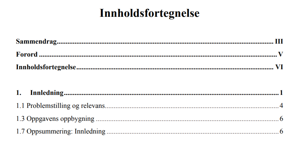 Innholdsfortegnelse